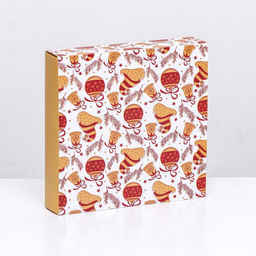 Коробка под 16 конфет «Новогодняя», 17.5×17.5×3.5 см