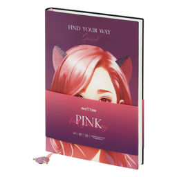 Ежедневник MESHU недатир. А5 136л. кожзам "Find your way. Pink" (MS_53610) тонир. блок, ляссе с подвеской
