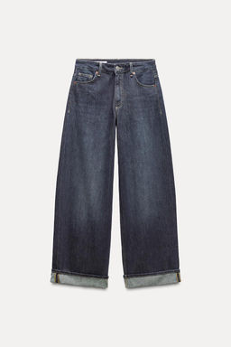 RELAXED FIT FOLD-UP LOW-RISE JEANS - Zara фото 17