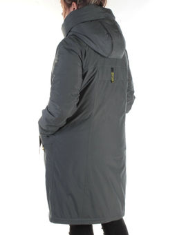 21-962 DK. GREEN Пальто женское зимнее (200 гр. холлофайбер)