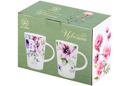 Набор 2 кружек 430 мл Цветы NEW BONE CHINA - Elan gallery фото 10
