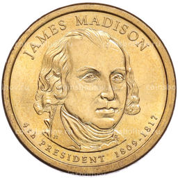 Монета 1 доллар 2007 года (P) США 4-й президент США Джеймс Мэдисон