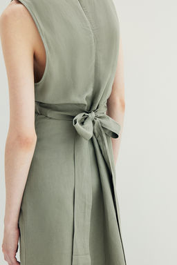 MAMA Vestido de lactancia en mezcla de lino - H&m фото 2