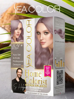 Набор для окрашивания волос SEA COLOR HOME COLOR?ST HAIR DYE KIT UL-V+ Нежно-фиолетовый (*24)