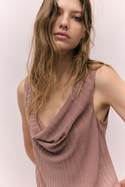 Top de gasa con strass - H&m фото 2