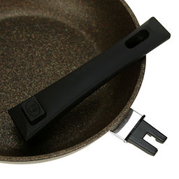 Сковорода с тефлоновым покрытием д24см Granit Ultra, h6см, съемная ручка из термостойкого пластика, гранитный (Россия) - можно использовать металлические кухонные принадлежности - Домашняя мода фото 3