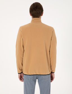 Bej Regular Fit Yar_m Fermuarl_ Polar Sweatshirt - Pierre cardin фото 5