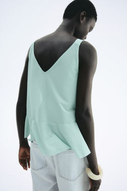 Top de tirantes con volantes decorativos - H&m фото 4