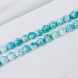 Бусины для украшений из Ларимара (43 бусины) 38 см