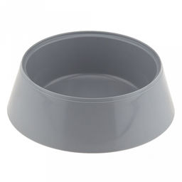 Миска для кормления животных пластмассовая 0,3л, д14,5см, h4,5см, серый (Россия)