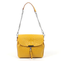 Женская кожаная сумка через плечо под крокодила 0112-11 - Cidirro фото 3