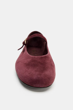 SUEDE BALLERINAS WITH BUCKLE - Zara фото 5