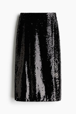 Falda midi de lentejuelas