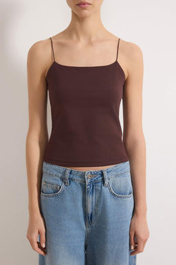 Kahverengi-Tas Ask?l? Regular Boy Vucuda Oturan Esnek 2li Paket Orme Atlet TWOSS24AL00048