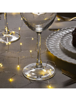 Гирлянда Мишура 2 м, роса, IP20, серебристая нить, 50 LED, от батареек CR2032?2, свечение тёплое белое - Luazon lighting фото 2