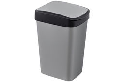 Ведро для мусора с подвижной крышкой 35 л 36*28*51 см Тандем сер.металлик/черный (модель 843558) - Elan gallery фото 14