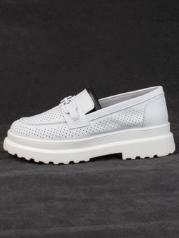 03-PDD190-2 WHITE Полуботинки женские (натуральная кожа) - Фабричный китай фото 5