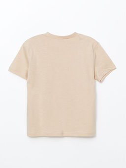 Bisiklet Yaka K?sa Kollu Bask?l? Erkek Bebek Ti??rt