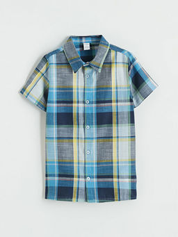 Ekose K?sa Kollu Erkek ?ocuk G?mlek