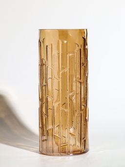 Ваза «Мэнди», 29×12 см, стекло, коричневая