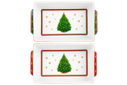 Набор 2 блюд д/холодца 700 мл 19*12*11,5 см Новогодняя елка, NEW BONE CHINA - Elan gallery фото 10