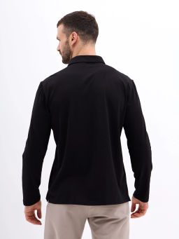 Джемпер мужской с воротником поло GREG G155-KO1246-SA5111 (черный)  фото 2