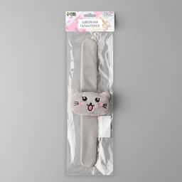 Цена за 3 шт. Игольница на браслете «Кошка», 23×6.5 см, серая, МИКС