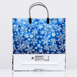 Цена за 10 шт. Пакет новогодний Снежинки, мягкий пластик, 30?30 100 мкм - Simaland фото 2