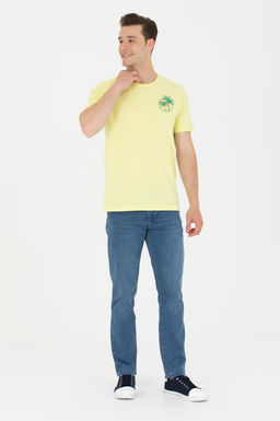 U. S. Polo Assn Мужская светло-желтая футболка с круглым вырезом - U.s. polo assn фото 4