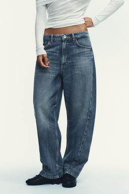 TRF BAGGY BALLOON MID-WAIST JEANS - Zara фото 2