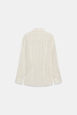 STRIPED PLEATED SHIRT ZW COLLECTION LIMITED EDITION - Zara фото 4