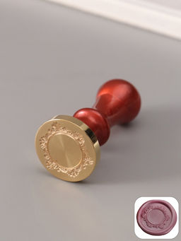 Печать для сургуча с пластиковой ручкой «Ажурная рамка. Круг», 6.3×3×3 см