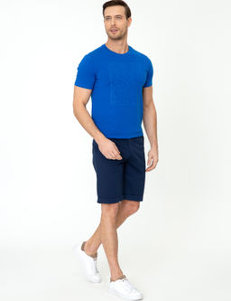 Saks Bisiklet Yaka Slim Fit T-Shirt