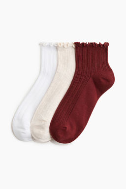 Pack de 3 calcetines tobilleros en punto de canal?