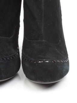 02-002-501/1/21 BLACK Полусапоги женские (натуральная замша,байка) - Фабричный китай фото 10