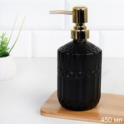 Дозатор для жидкого мыла 450 мл 17 см / GKR4 /уп 48/ черный
