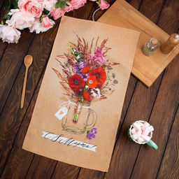 Цена за 2 шт. Полотенце кухонное  С 8 марта 34?60 см