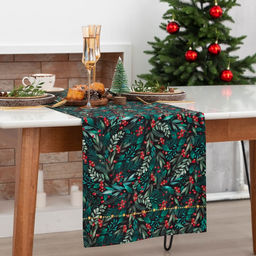 Дорожка на стол новогодняя Этель Winter berry 40х147см, 100%хл, саржа 190 г/м2