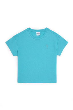 U. S. Polo Assn / Мятная футболка с круглым вырезом для девочек
