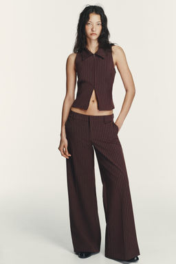 STRIPED ZIP-UP WAISTCOAT - Zara фото 8