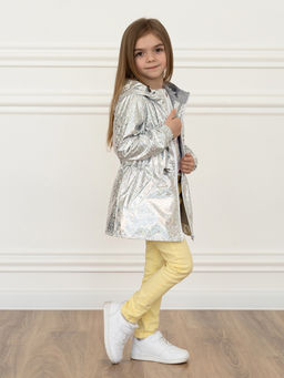 Ветровка для девочки серебро