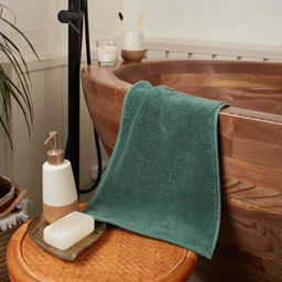 Полотенце махровое Этель Organic Eucalyptus 50х90 см, 100% хлопок, 420гр/м2  фото 6