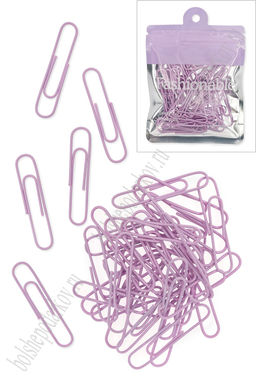 Скрепки 5 см (30 шт) SF-7837, фиолетовый