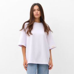 Футболка с нашивкой женская MIST Base, белая, размер 50