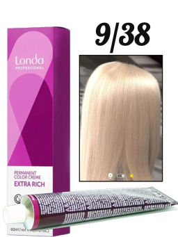 Стойкая краска 9/38 очень светлый блонд золотисто-перламутровый LondaColor