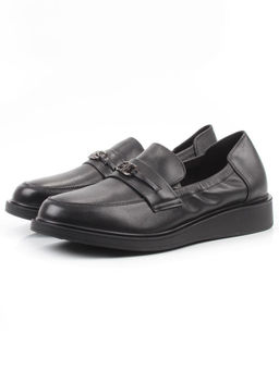 03-DEB103-1 BLACK Лоферы женские (натуральная кожа)