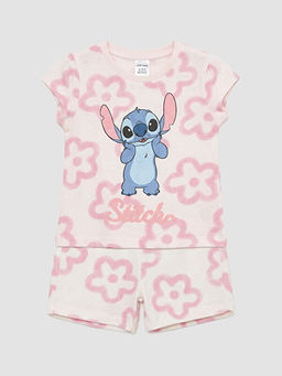 Stitch Bask?l? K?z Bebek Ti??rt ve ?ort