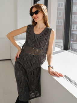 Платье вязаное Looma, серое