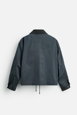 CONTRAST COLLAR CROPPED FIT JACKET - Zara фото 8