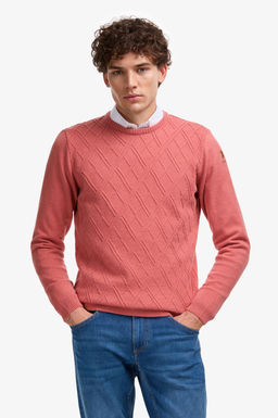 Свитер U.S. Polo Assn Regular Fit круглый воротник пыльно-розовый
